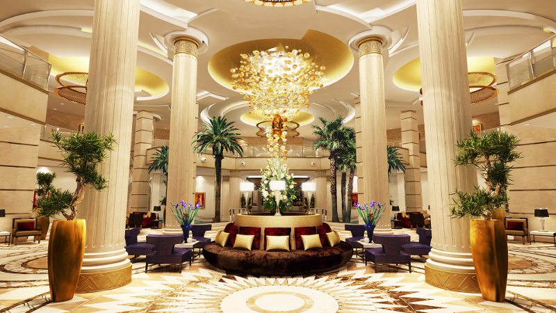 Futronix PFX dimmers operate the lighting in the lobby of the Kempinski Hotel Cairo