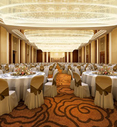 dimmers in use controlling the lighting in a banquet hall