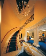A hotel suite lobby at the Burj Al Arab hotel lit by Futronix