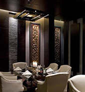 dimmers being used to control hotel dinning room lighting