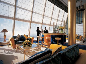 Dimmer is shown controlling the lighting in a club suite at the Burj Al Arab.