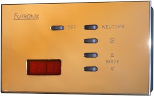 The reception lighting control on each floor operates the welcome scene for each suite.