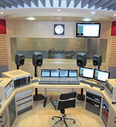 dimmers in use in a sound studio