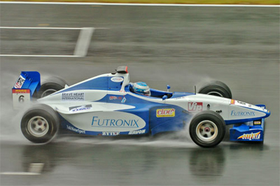 Futronix Formula 3 racing car on the track