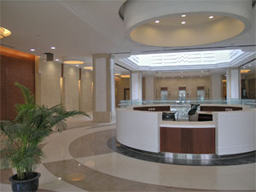 Lighting controls used in a hospital reception