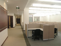 PFS dimmers used to control energy efficient lighting in an office