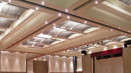 The stunning Times Square Ballroom ceiling lighting operated by Futronix dimmer controls and wall switches.