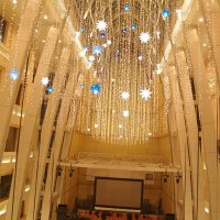 Atrium archway lighting at the Goethe Hotel