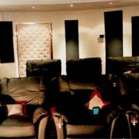 Home cinema uses the wall mounted P400 dimmer switch