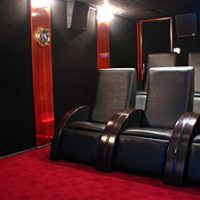 LED lighting used in a home cinema