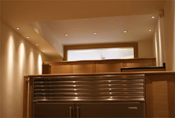 LED downlights in a luxury London residence