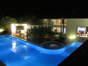 Luxurious pool and outdoor areas with adjustable colored LED Scene Lighting