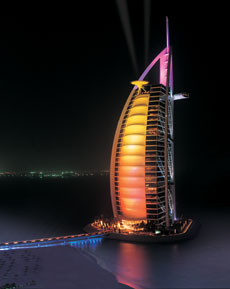 Lighting controls for the stunning Burj al Arab exterior.